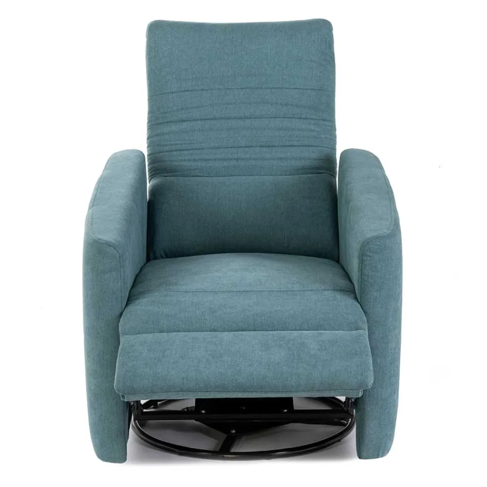 Wohnen Sessel<Moderner TV Sessel in Petrol Blau - Edoro