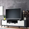 Wohnen Tv & Hifi-Möbel|Lowboards<Moderner TV Unterschrank in Weiß & Grau - Vadids