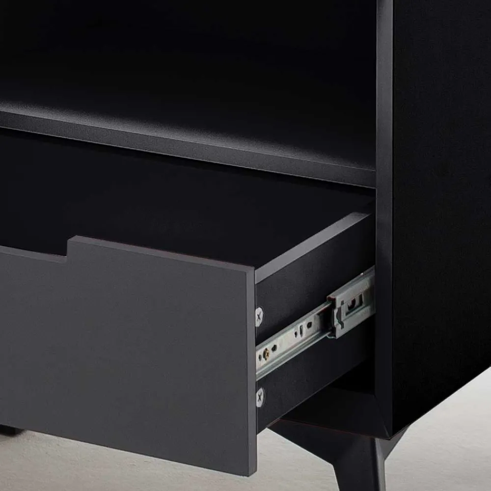 Wohnen Tv & Hifi-Möbel|Lowboards<Moderner TV Unterschrank in Weiß & Grau - Vadids