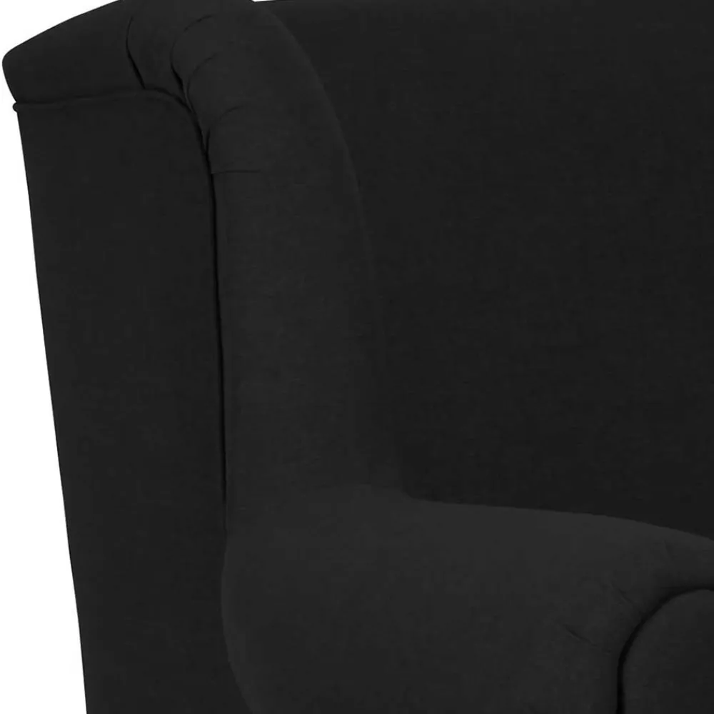 Wohnen Sessel<Moderner XXL Ohrensessel in Schwarz - Halolas