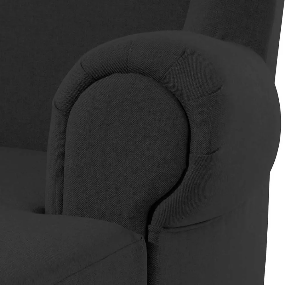 Wohnen Sessel<Moderner XXL Ohrensessel in Schwarz - Halolas