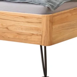Wohnen Betten<Modernes Bett aus Wildbuche und Metall - Sunil