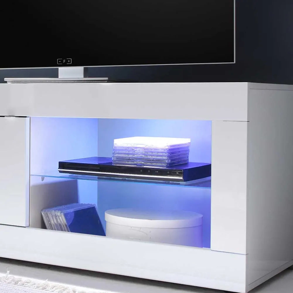 Wohnen Tv & Hifi-Möbel|Lowboards<Modernes Fernsehunterschrank in Weiß - Sogno