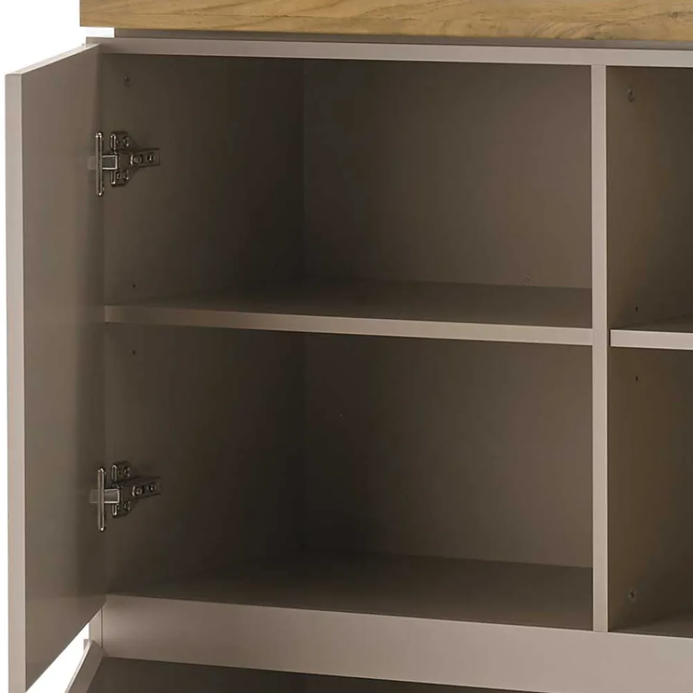 Wohnen Highboards<Modernes Highboard in Taupe & Akazie - Anja