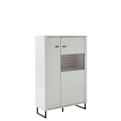 Wohnen Highboards|Vitrinen<Modernes Highboard mit Glaseinsatz - Varzino