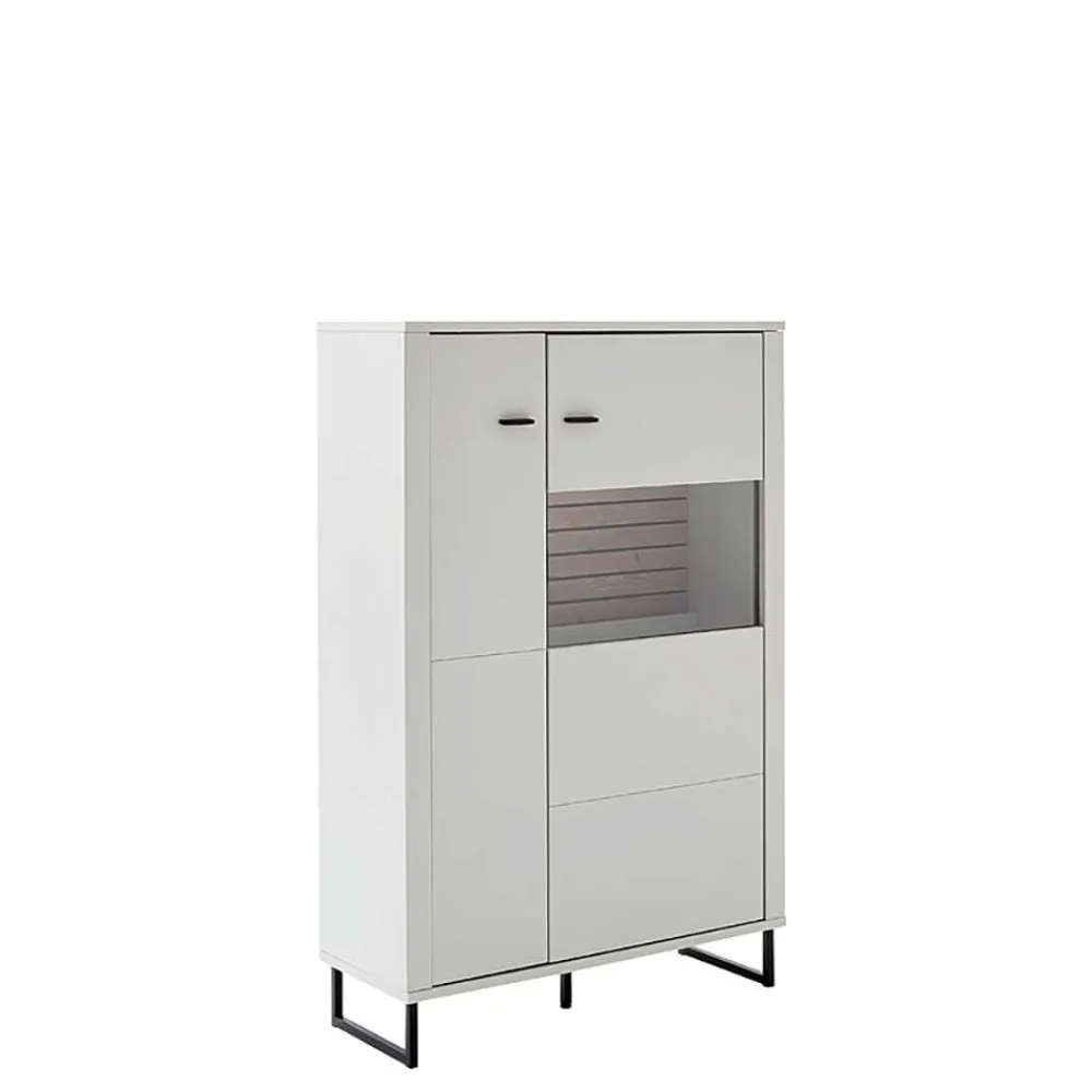Wohnen Highboards|Vitrinen<Modernes Highboard mit Glaseinsatz - Varzino