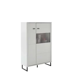 Wohnen Highboards|Vitrinen<Modernes Highboard mit Glaseinsatz - Varzino