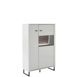 Wohnen Highboards|Vitrinen<Modernes Highboard mit Glaseinsatz - Varzino