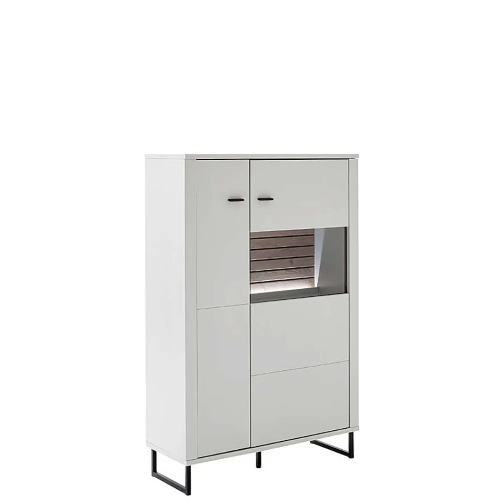 Wohnen Highboards|Vitrinen<Modernes Highboard mit Glaseinsatz - Varzino