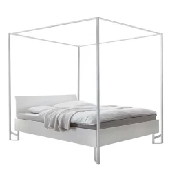 Wohnen Betten<Modernes Himmelbett in Weiß - River