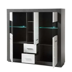 Wohnen Highboards<Modernes Hochglanz Highboard in Weiß - Istensa
