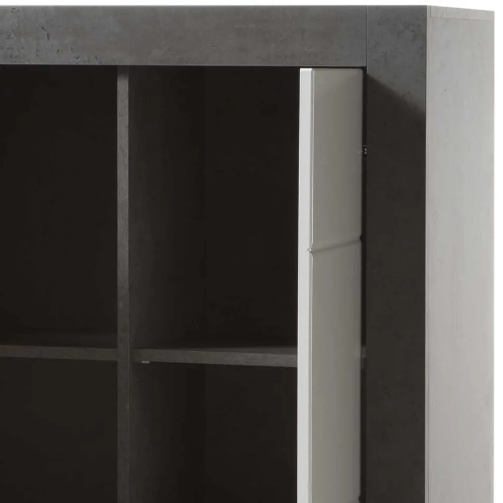 Wohnen Highboards<Modernes Hochglanz Highboard mit 2 Türen - Istensa I