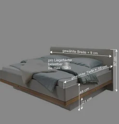 Wohnen Betten<Modernes Kunstlederbett in Beige - Crascanu