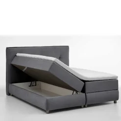 Wohnen Betten<Modernes Stauraum-Boxspringbett in Anthrazit - Zavagossa