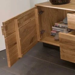 Wohnen Tv & Hifi-Möbel|Lowboards<Modernes TV Board aus Eiche & Wildeiche - Xeddos