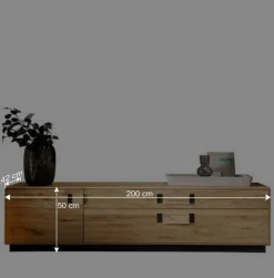 Wohnen Tv & Hifi-Möbel|Lowboards<Modernes TV Board aus Eiche & Wildeiche - Xeddos
