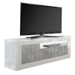 Wohnen Tv & Hifi-Möbel|Lowboards<Modernes TV Element in Hochglanz Weiß - Niris