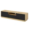 Wohnen Lowboards<Modernes TV Lowboard in Schwarz & Wildeiche Optik - Ilunas