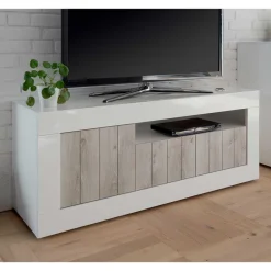 Wohnen Tv & Hifi-Möbel|Lowboards<Modernes TV Lowboard mit Fach & 3 Türen - Merenda