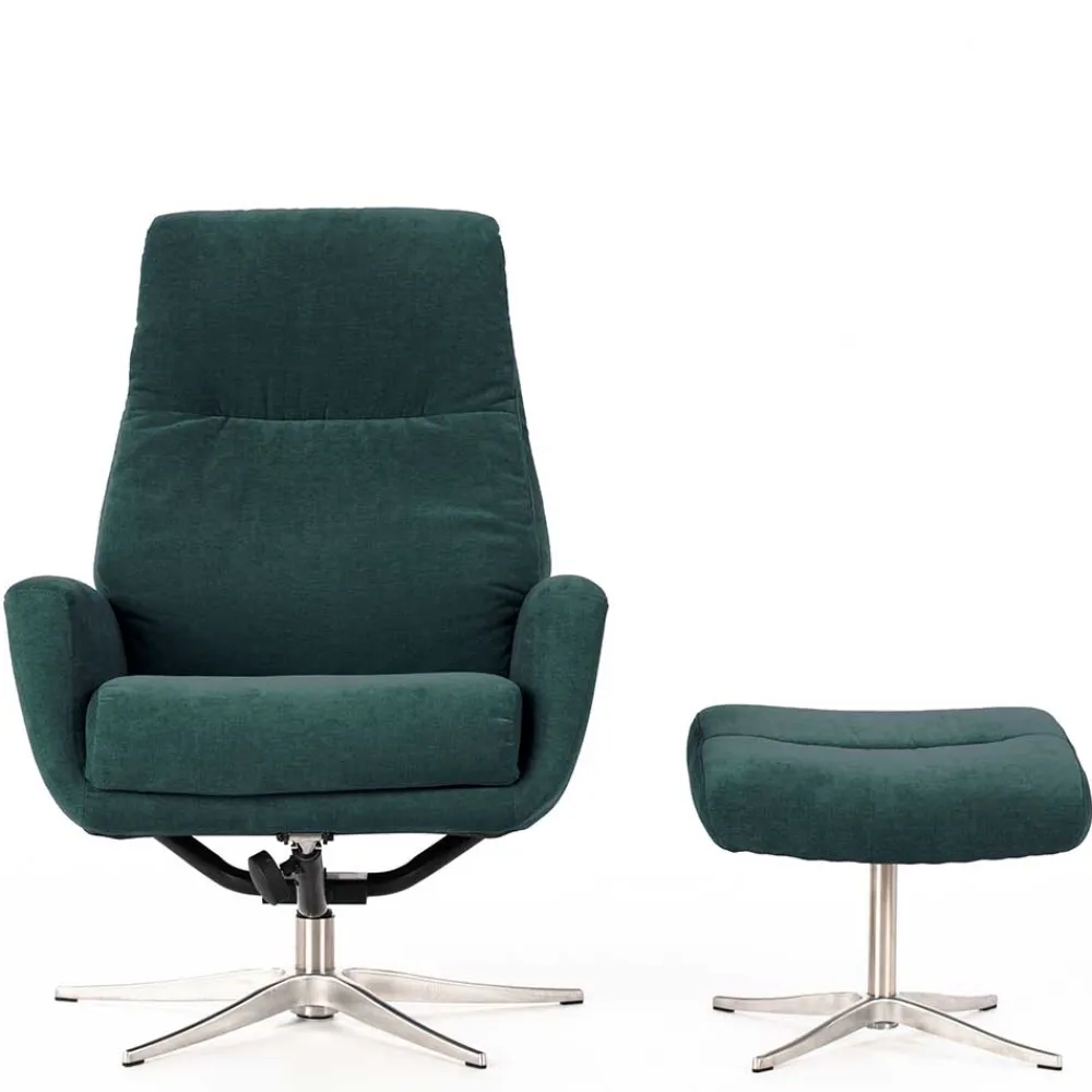Wohnen Sessel<Modernes TV Sessel Set mit Fußhocker - Trapani (zweiteilig)