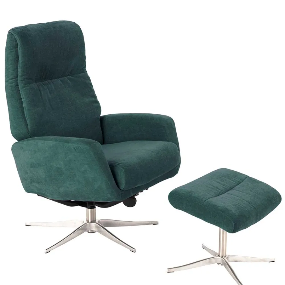 Wohnen Sessel<Modernes TV Sessel Set mit Fußhocker - Trapani (zweiteilig)