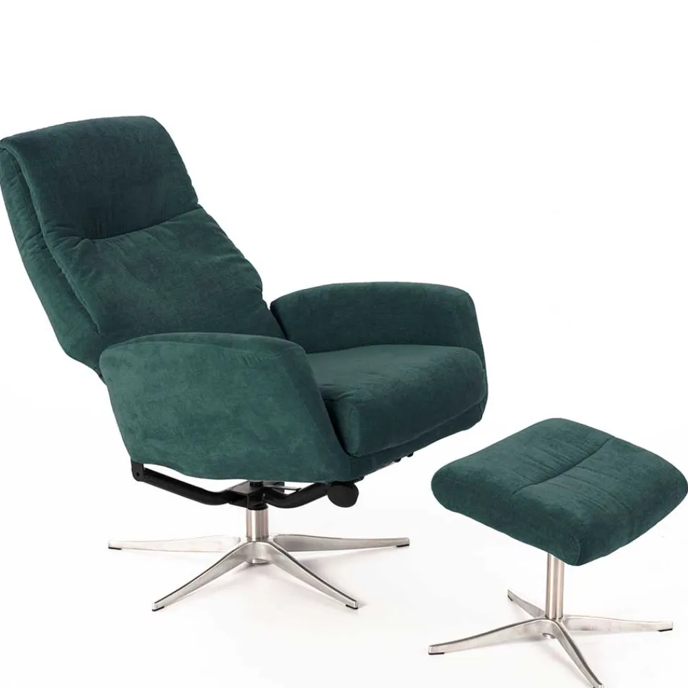 Wohnen Sessel<Modernes TV Sessel Set mit Fußhocker - Trapani (zweiteilig)
