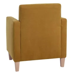 Wohnen Sessel<Modern-kantiger Sessel in Gelb und Buche - Crasting