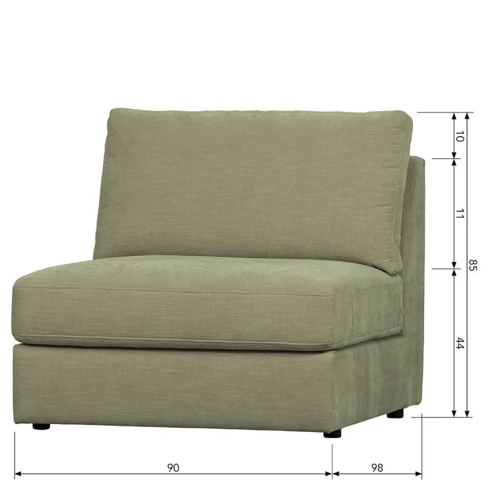 Wohnen Sofas<Modulsofa 5 Elemente in Graugrün - Perconia