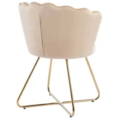 Wohnen Stühle<Muschelstühle in Beige und Gold - Cagahan (2er Set)