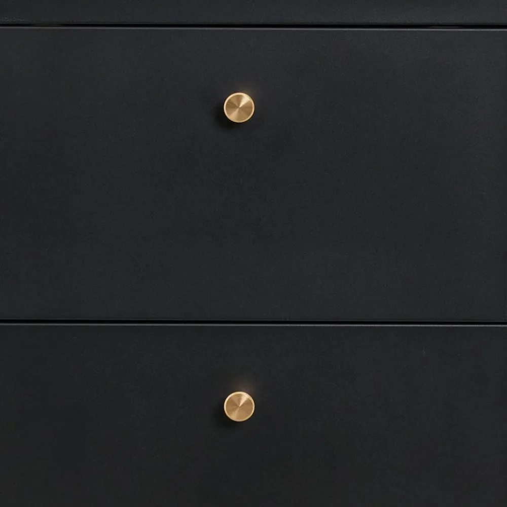 Wohnen Kommoden<Nachtkommode in Schwarz mit Gold - Singular