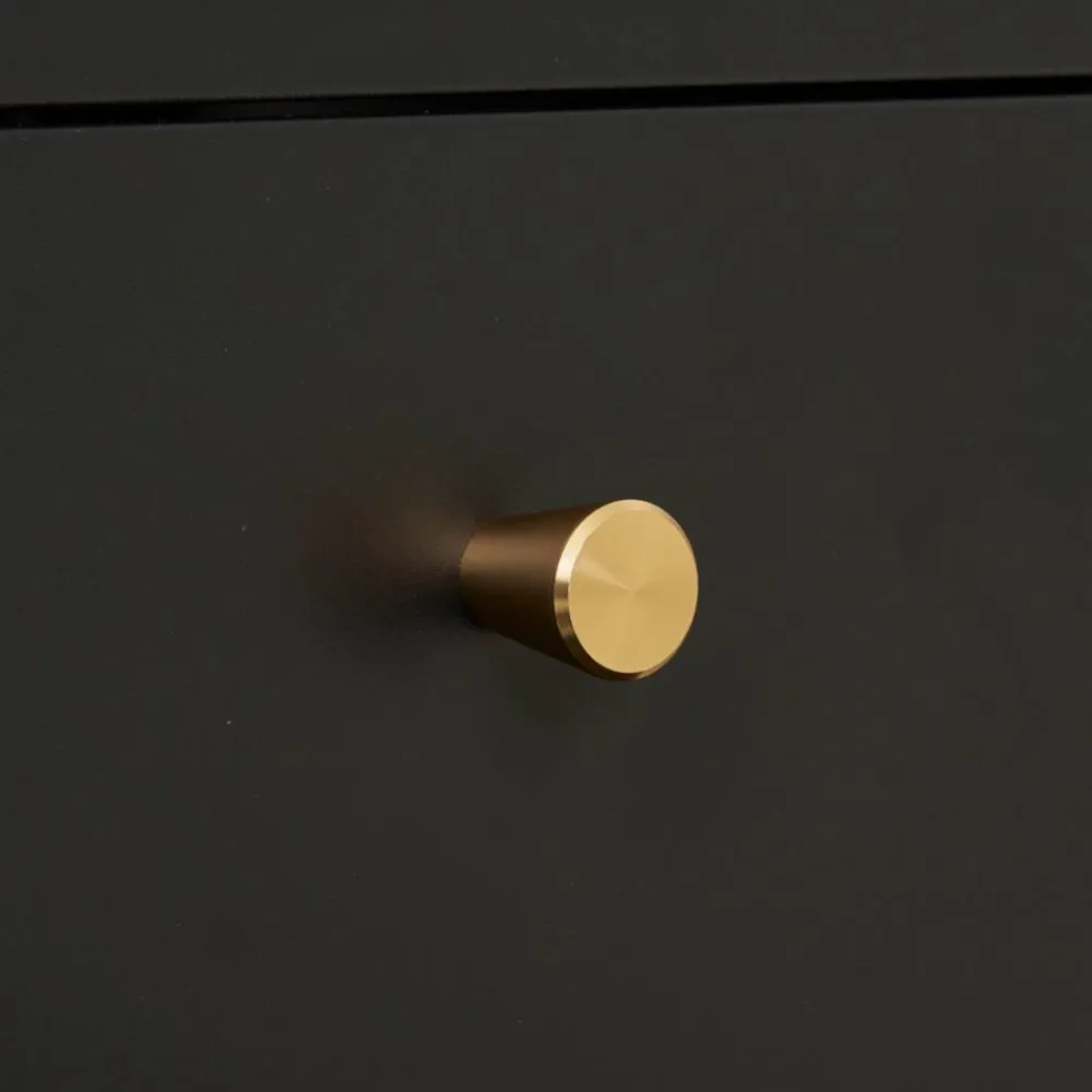 Wohnen Kommoden<Nachtkommode in Schwarz mit Gold - Singular