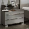 Wohnen Kommoden<Nachtkommoden mit Glasfront Grau - Ocavado (2er Set)