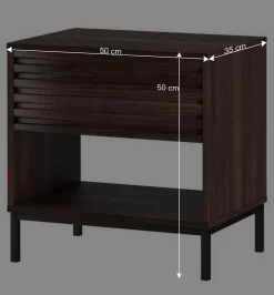 Wohnen Kommoden<Nachtkonsole in Walnuss Holzoptik - Teleska