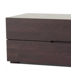 Wohnen Tv & Hifi-Möbel|Lowboards<Niedrige Kommode in Wengefarben Adaja aus massiver Buche
