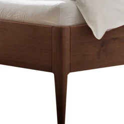 Wohnen Betten<Nussbaum Doppelbett mit Stoff Kopfteil - Filippo