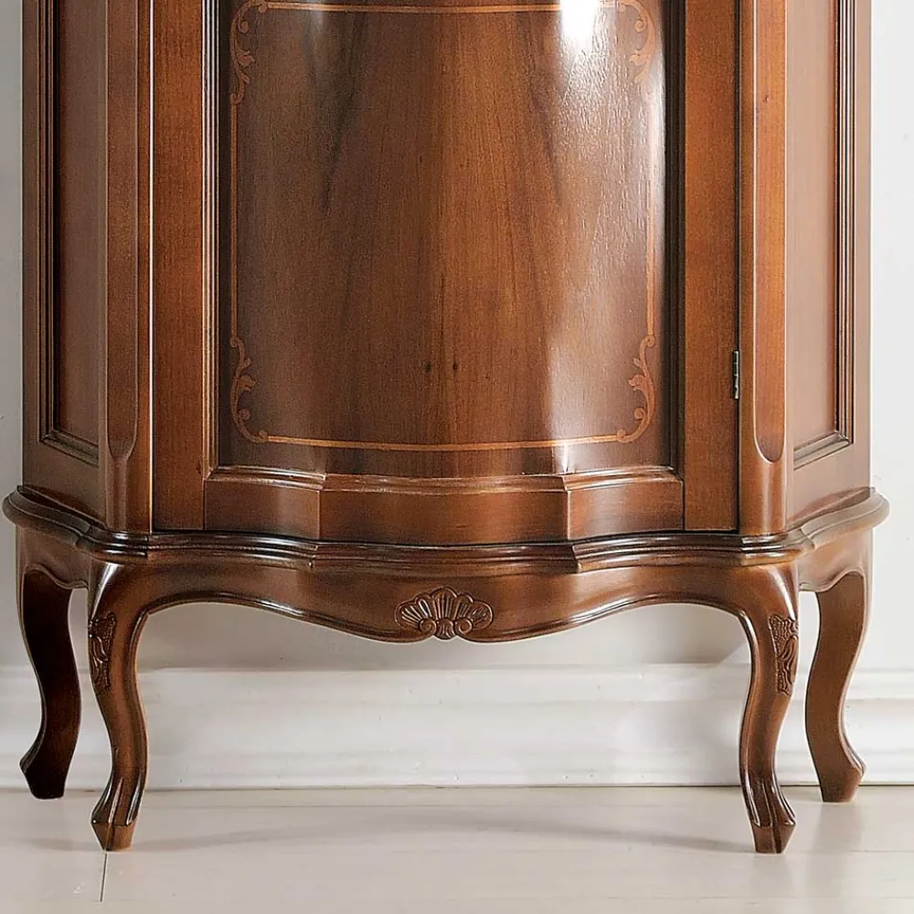 Wohnen Wohnwände<Nussbaum Furnier Wohnwand Barock Dentro 325cm breit (dreiteilig)