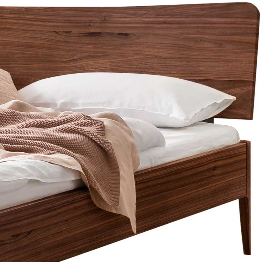 Wohnen Betten<Nussbaum Holzbett für zwei Personen - Lerchona