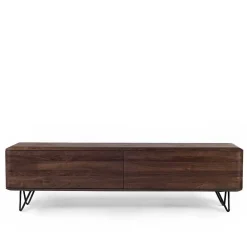 Wohnen Tv & Hifi-Möbel|Lowboards<Nussbaum Lowboard mit zwei Klappen - Rivossa I