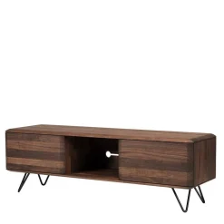 Wohnen Tv & Hifi-Möbel|Lowboards<Nussbaum TV Schrank mit Metallbeinen - Rivossa