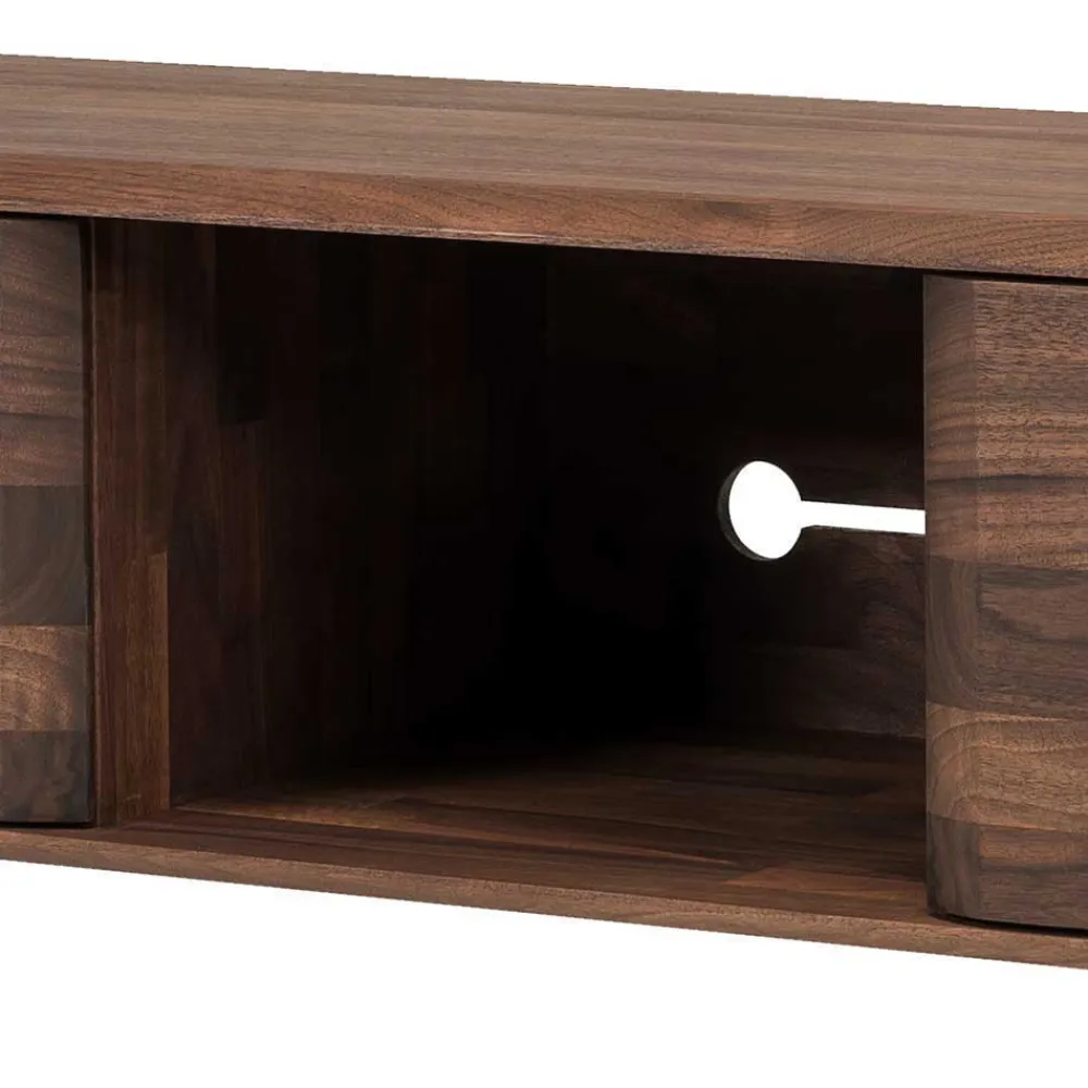 Wohnen Tv & Hifi-Möbel|Lowboards<Nussbaum TV Schrank mit Metallbeinen - Rivossa