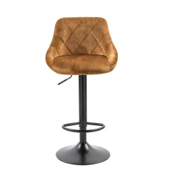 Wohnen Hocker<Ockerfarbene Barstühle mit Rauten-Steppung - Campitello (2er Set)