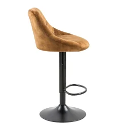 Wohnen Hocker<Ockerfarbene Barstühle mit Rauten-Steppung - Campitello (2er Set)