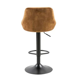 Wohnen Hocker<Ockerfarbene Barstühle mit Rauten-Steppung - Campitello (2er Set)