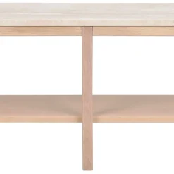 Wohnen Tv & Hifi-Möbel|Lowboards<Offenes Lowboard Regal mit Travertin Deckplatte - Kentos