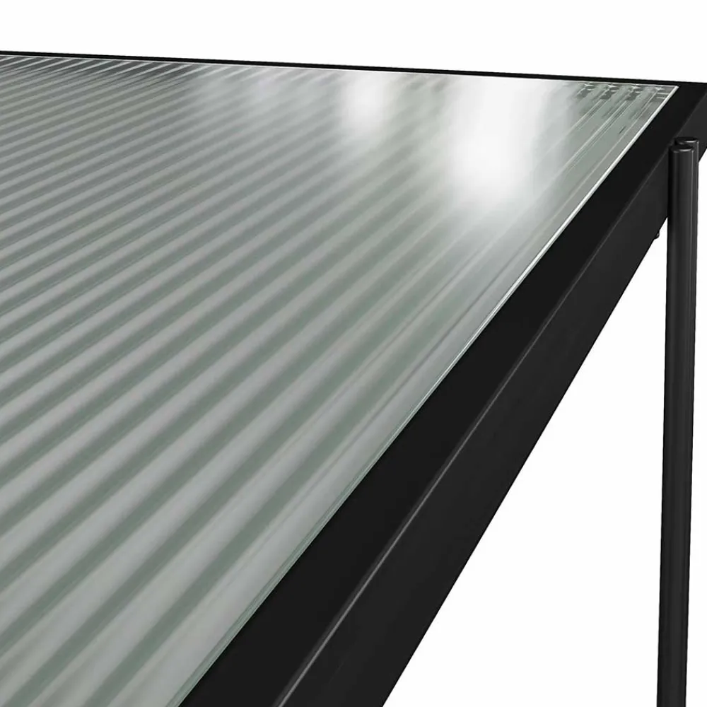 Wohnen Regale<Offenes Regal mit Rillenstruktur Glas Boden - Pluggia