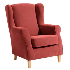 Wohnen Sessel<Ohrenbackensessel aus Velours in Terracotta - Zadella