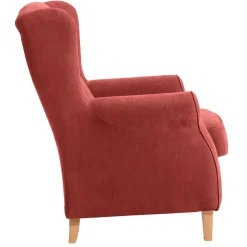 Wohnen Sessel<Ohrenbackensessel aus Velours in Terracotta - Zadella