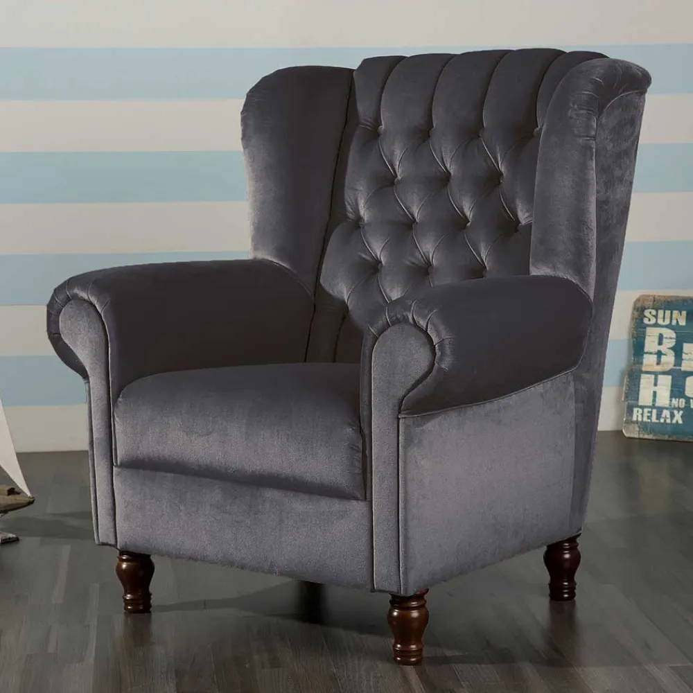 Wohnen Sessel<Ohrenbackensessel im Chesterfield Style - Troyes