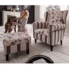 Wohnen Sessel<Ohrenbackensessel Prisma in Braun Beige