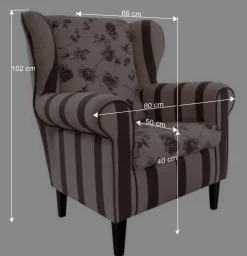 Wohnen Sessel<Ohrenbackensessel Prisma in Braun Beige